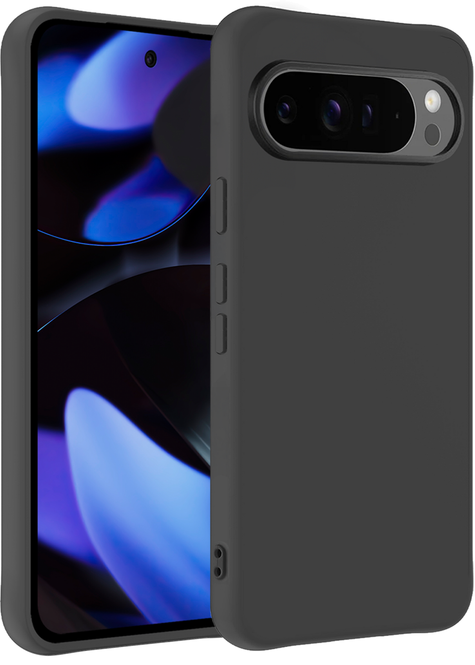 BTH BTH Google Pixel 10 Pro Hoesje Siliconen - Zwart