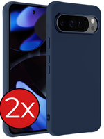 BTH BTH Google Pixel 10 Pro Hoesje Siliconen - Donkerblauw - 2 PACK