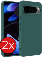 BTH BTH Google Pixel 10 Pro Hoesje Siliconen - Donkergroen - 2 PACK