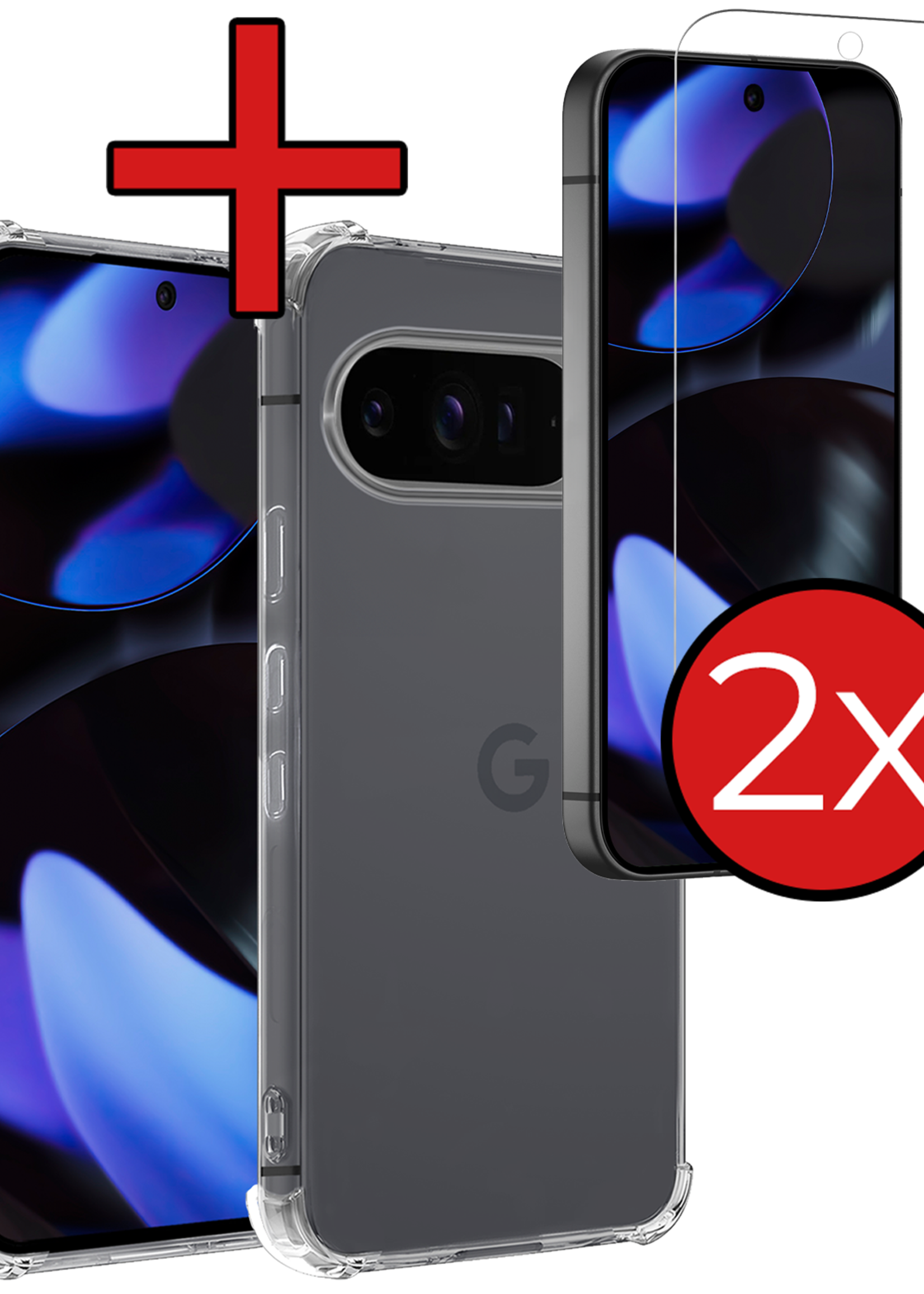 BTH BTH Google Pixel 10 Pro XL Hoesje Shockproof Met 2x Screenprotector