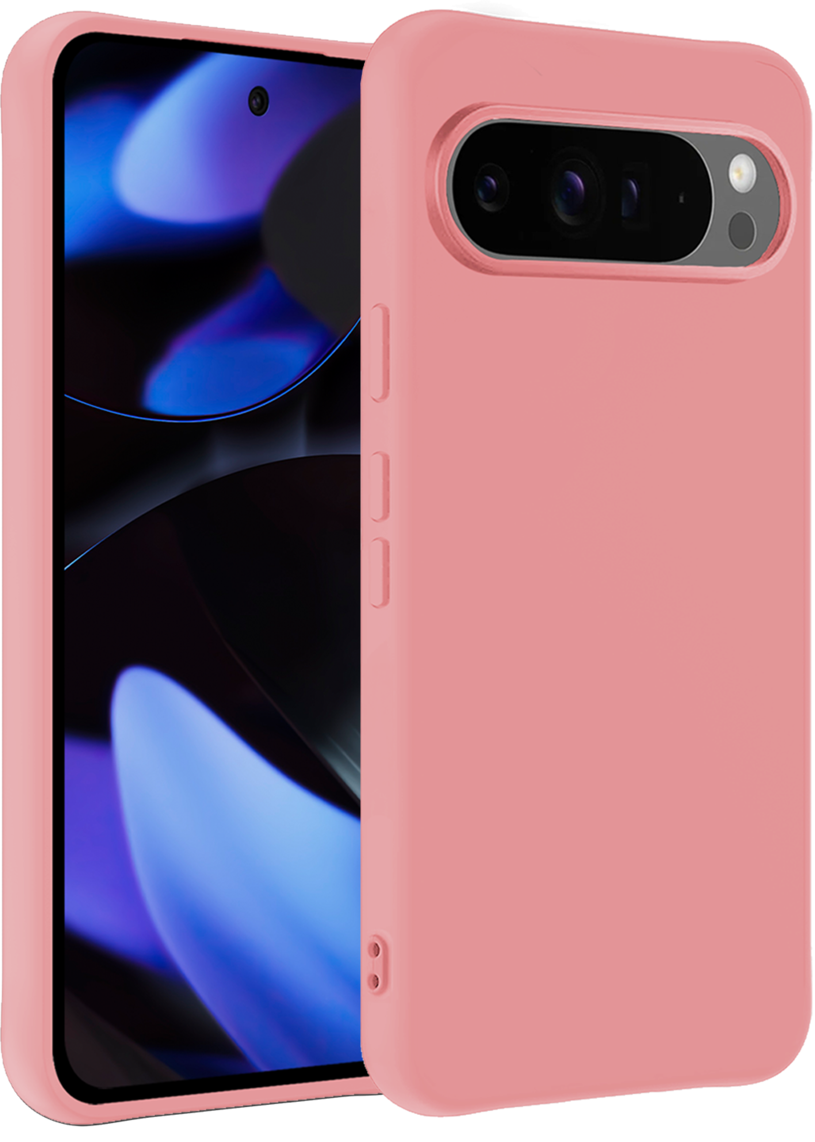 BTH BTH Google Pixel 10 Pro XL Hoesje Siliconen - Lichtroze