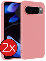 BTH BTH Google Pixel 10 Pro XL Hoesje Siliconen - Lichtroze - 2 PACK