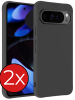 BTH BTH Google Pixel 10 Pro XL Hoesje Siliconen - Zwart - 2 PACK