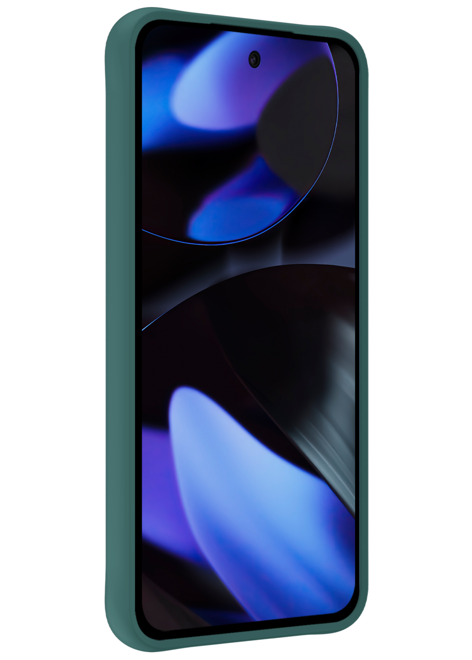 BTH BTH Google Pixel 10 Pro XL Hoesje Siliconen Met Screenprotector - Donkergroen