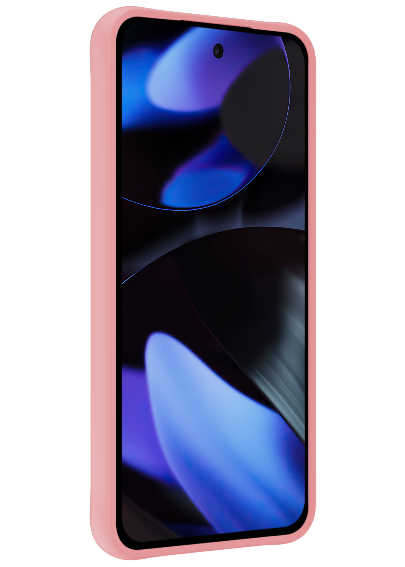 BTH BTH Google Pixel 10 Pro XL Hoesje Siliconen Met Screenprotector - Lichtroze