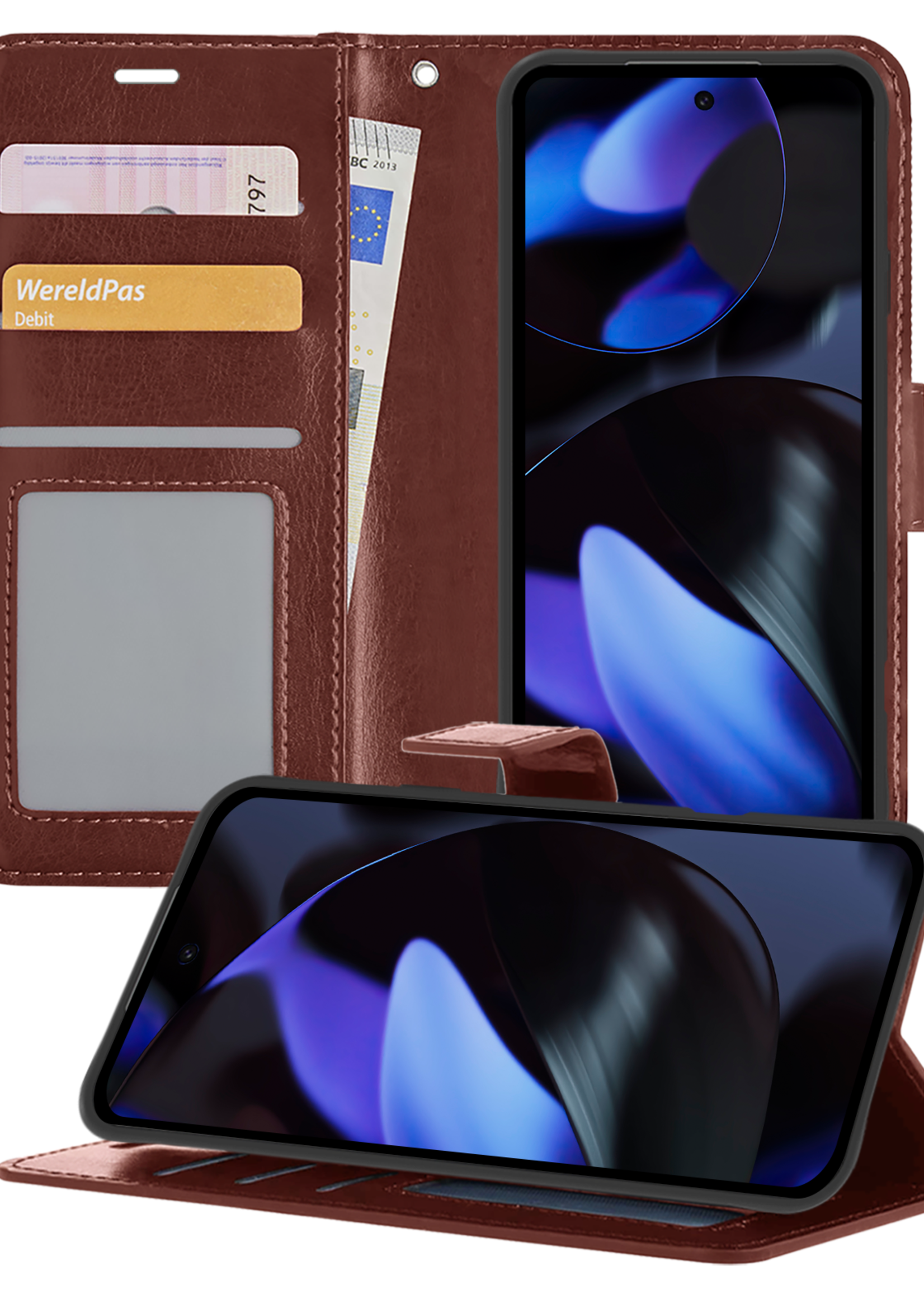 BTH BTH Google Pixel 10 Pro XL Hoesje Bookcase - Bruin