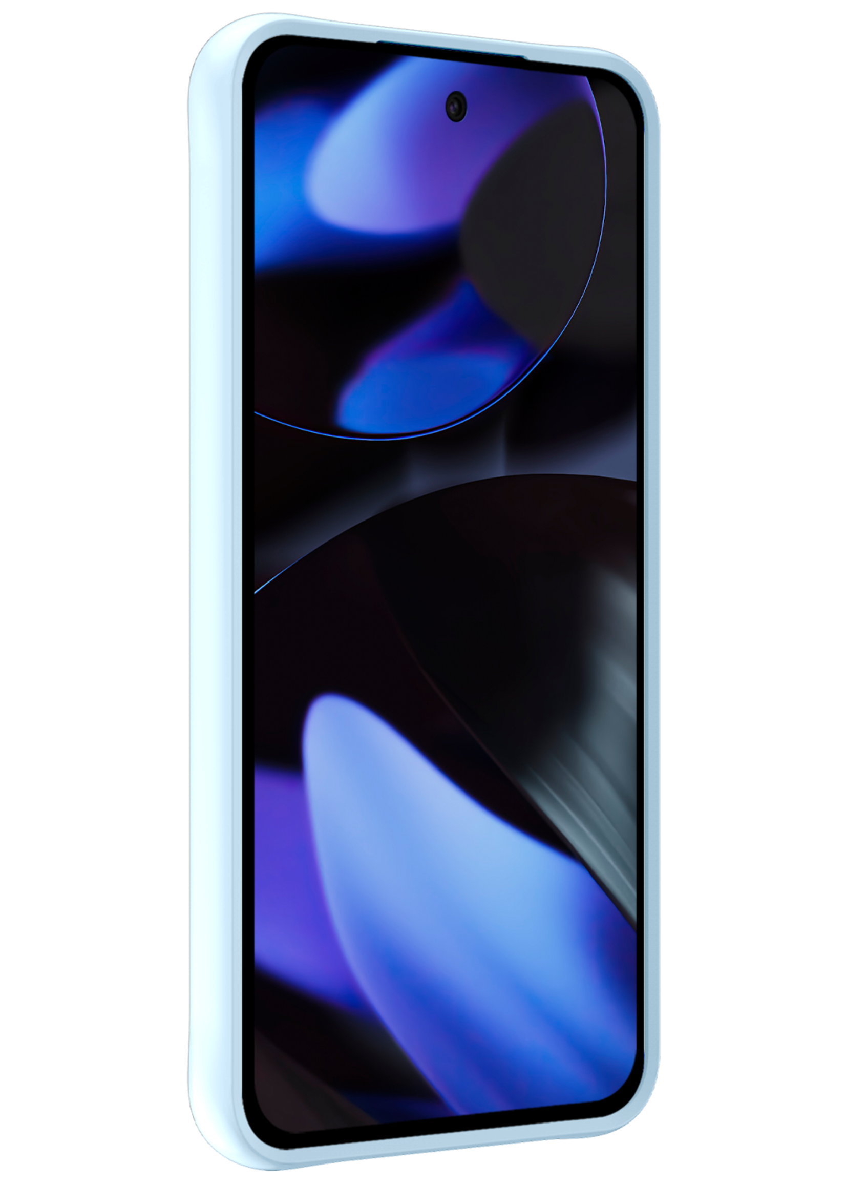 BTH BTH Google Pixel 10 Hoesje Siliconen Met 2x Screenprotector - Lichtblauw