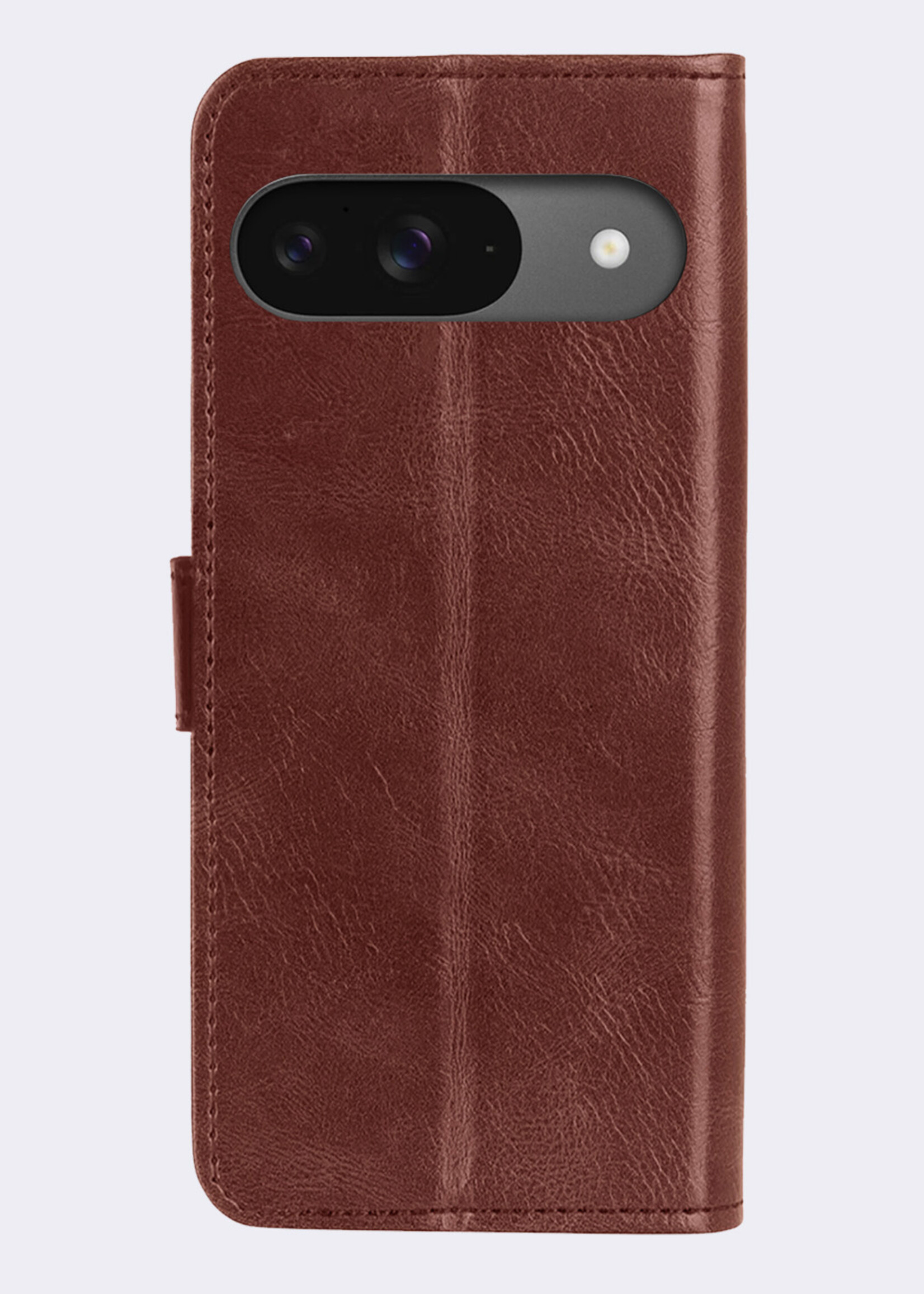 BTH BTH Google Pixel 10 Hoesje Bookcase Met 2x Screenprotector - Bruin