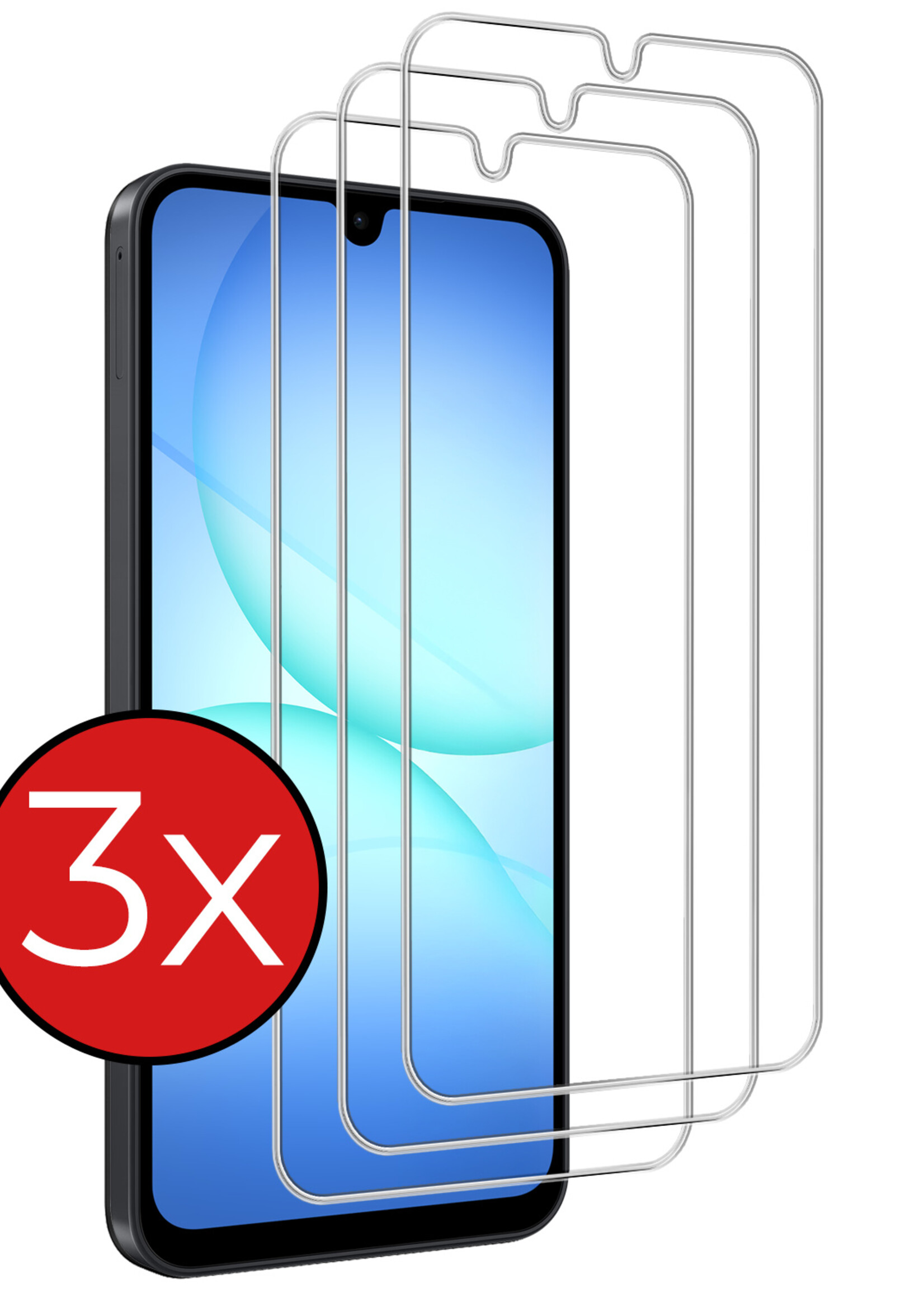 BTH BTH Samsung Galaxy A17 Screenprotector Glas - 3 PACK