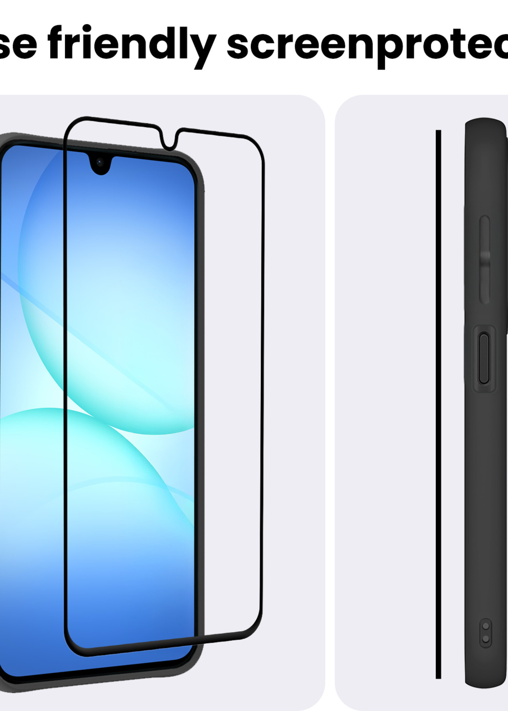 BTH BTH Samsung Galaxy A17 Screenprotector Glas Full Cover - 2 PACK