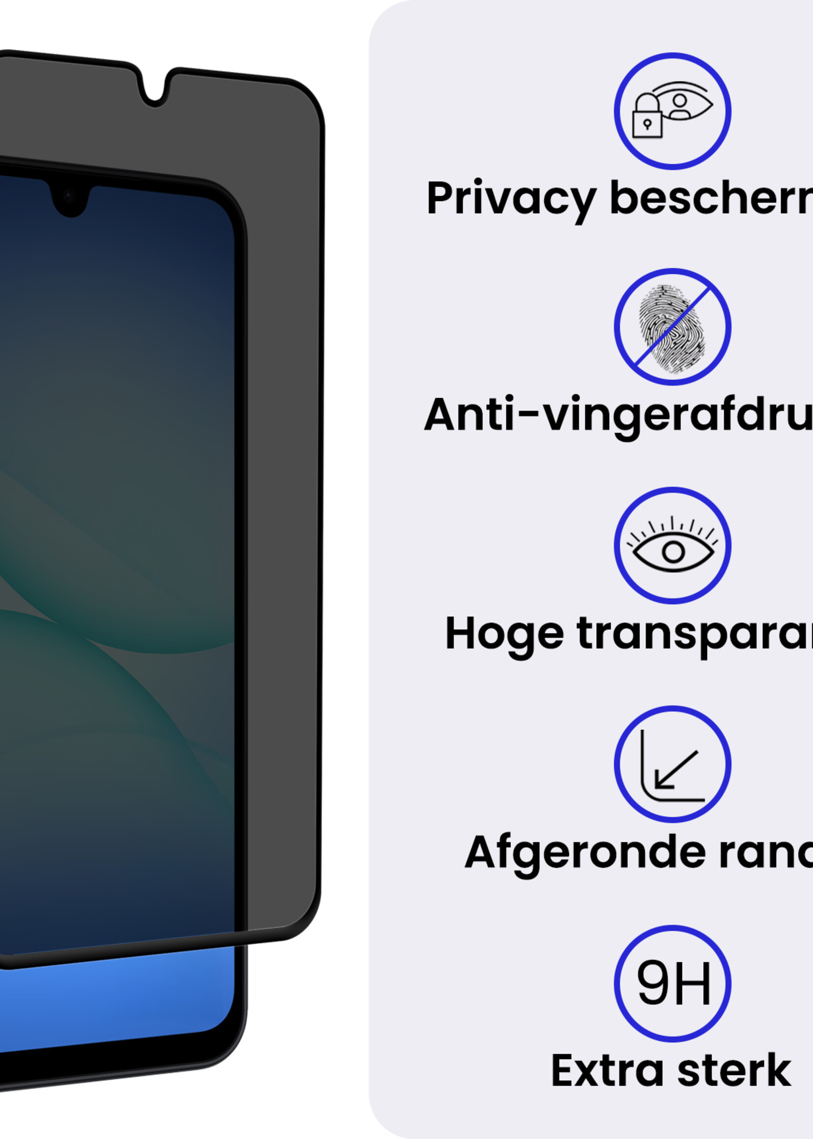 BTH BTH Samsung Galaxy A17 Screenprotector Glas Privacy - 3 PACK