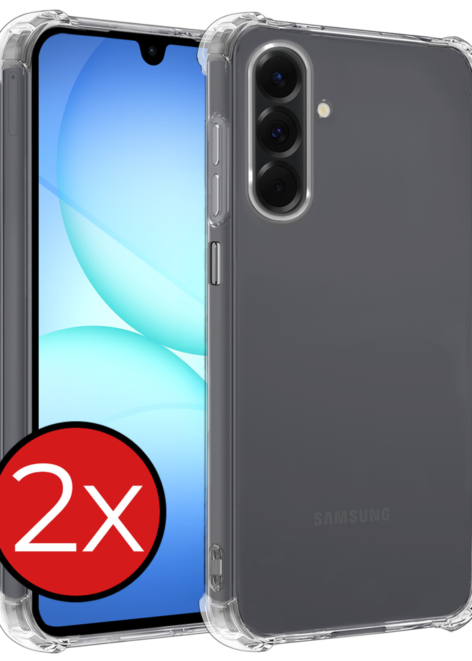 BTH BTH Samsung Galaxy A17 Hoesje Shockproof - Transparant - 2 PACK