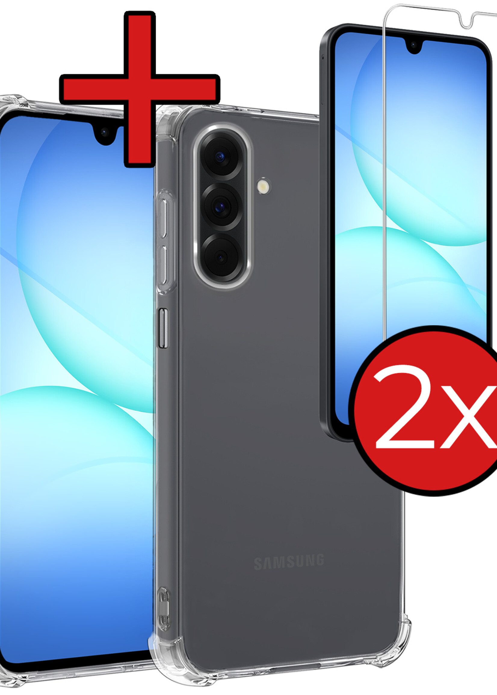 BTH BTH Samsung Galaxy A17 Hoesje Shockproof Met 2x Screenprotector