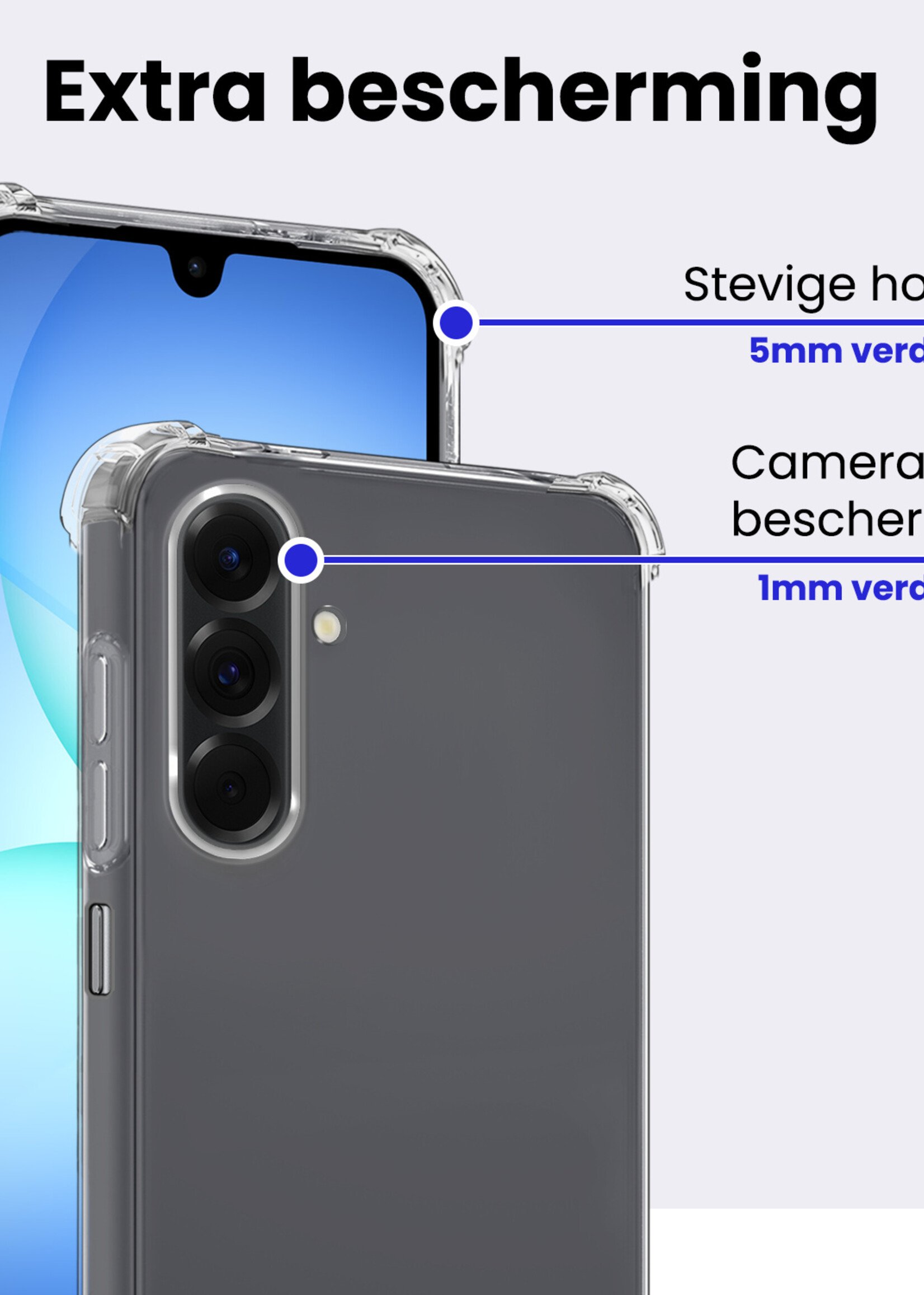 BTH BTH Samsung Galaxy A17 Hoesje Shockproof Met 2x Screenprotector