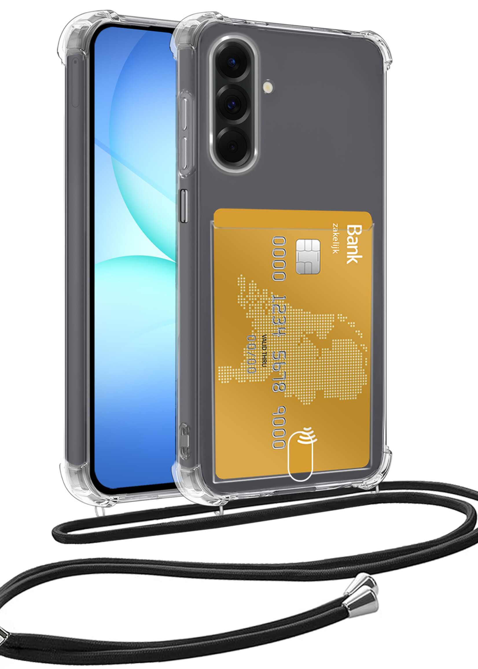 BTH BTH Samsung Galaxy A17 Hoesje Pashouder met Koord