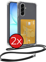 BTH BTH Samsung Galaxy A17 Hoesje Pashouder met Koord - 2 PACK