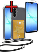 BTH BTH Samsung Galaxy A17 Hoesje Pashouder met Koord Met Screenprotector