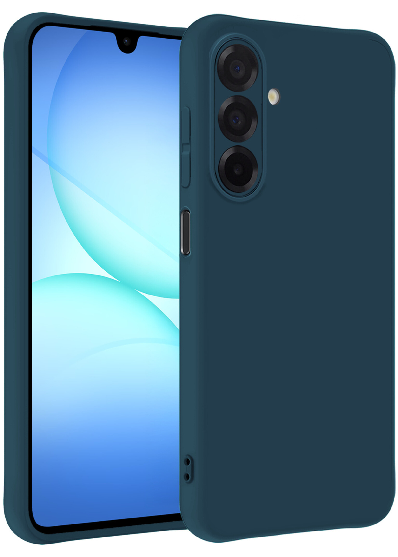 BTH BTH Samsung Galaxy A17 Hoesje Siliconen - Donkerblauw