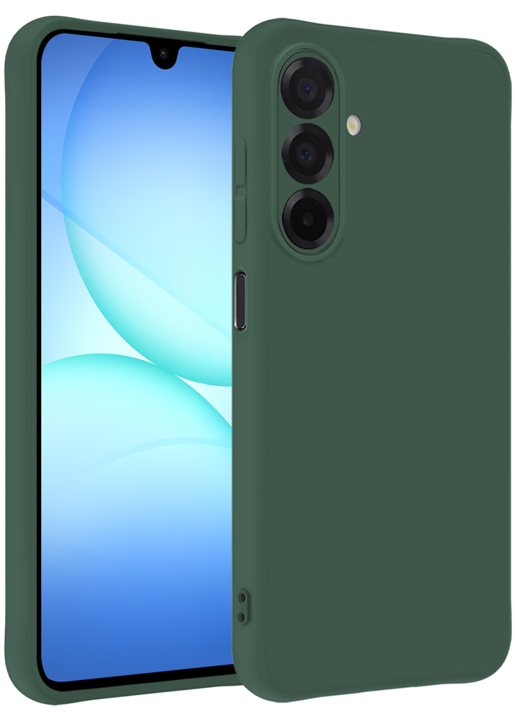 BTH BTH Samsung Galaxy A17 Hoesje Siliconen - Donkergroen