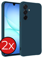 BTH BTH Samsung Galaxy A17 Hoesje Siliconen - Donkerblauw - 2 PACK