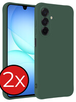 BTH BTH Samsung Galaxy A17 Hoesje Siliconen - Donkergroen - 2 PACK