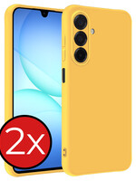 BTH BTH Samsung Galaxy A17 Hoesje Siliconen - Geel - 2 PACK