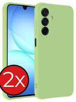BTH BTH Samsung Galaxy A17 Hoesje Siliconen - Groen - 2 PACK