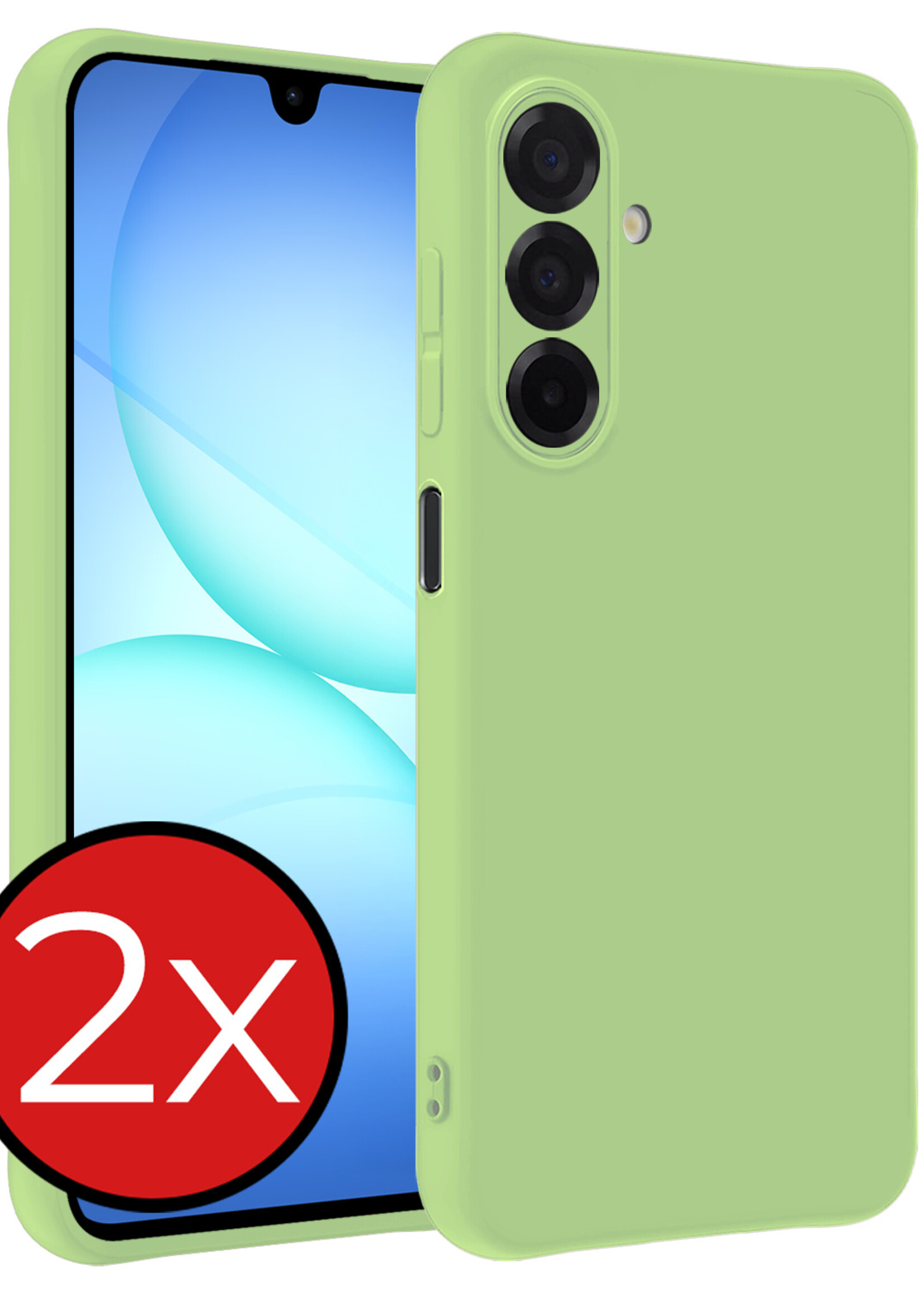BTH BTH Samsung Galaxy A17 Hoesje Siliconen - Groen - 2 PACK