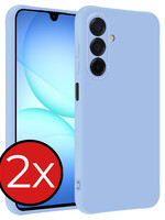 BTH BTH Samsung Galaxy A17 Hoesje Siliconen - Lichtblauw - 2 PACK