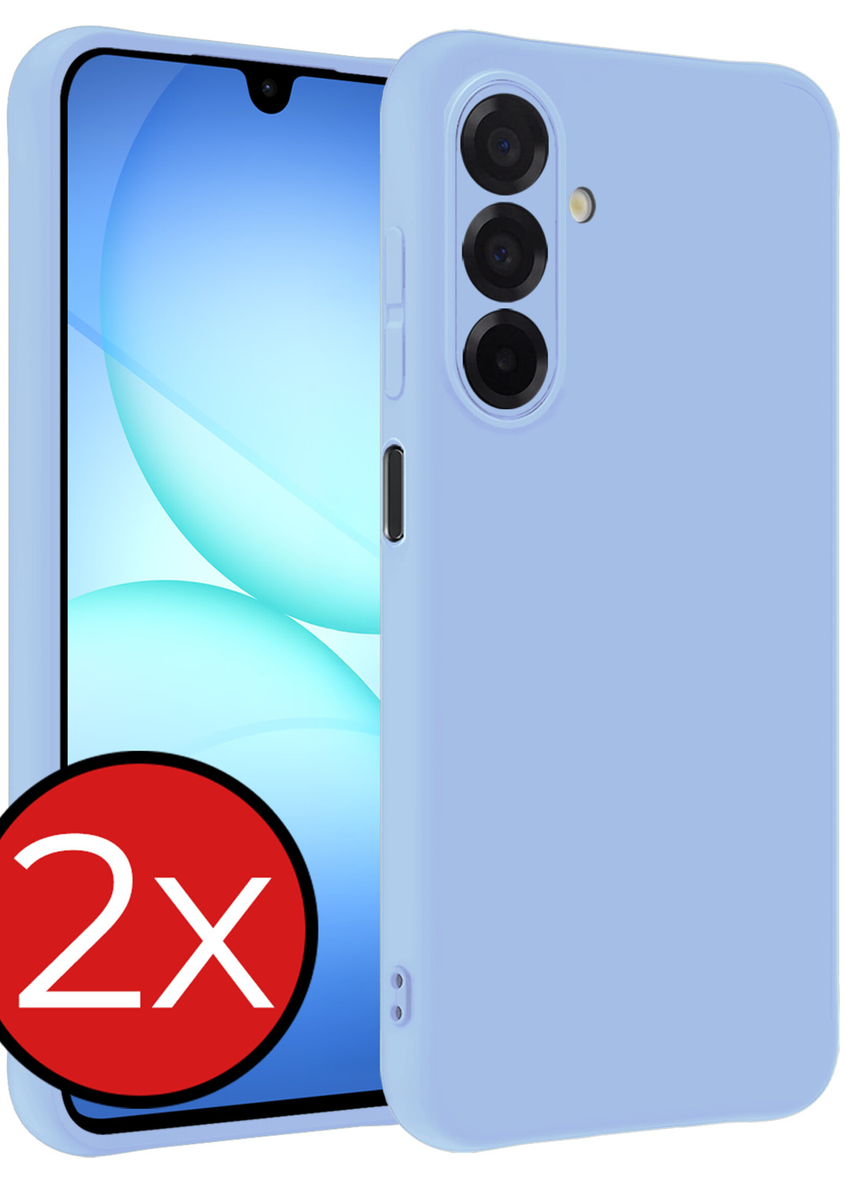 BTH BTH Samsung Galaxy A17 Hoesje Siliconen - Lichtblauw - 2 PACK