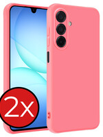 BTH BTH Samsung Galaxy A17 Hoesje Siliconen - Lichtroze - 2 PACK
