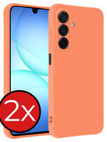 BTH BTH Samsung Galaxy A17 Hoesje Siliconen - Perzik - 2 PACK