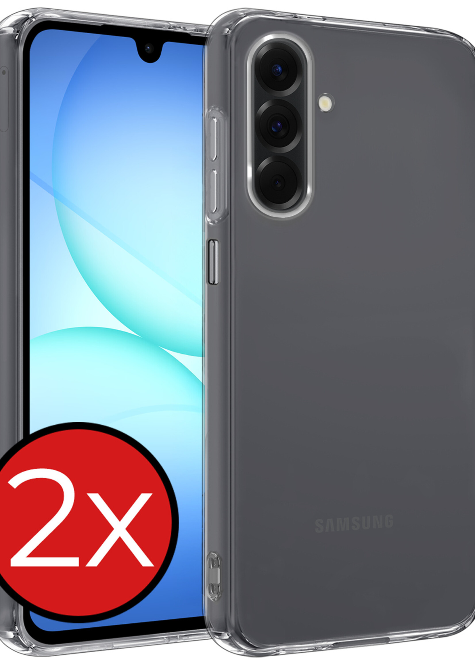 BTH BTH Samsung Galaxy A17 Hoesje Siliconen - Transparant - 2 PACK