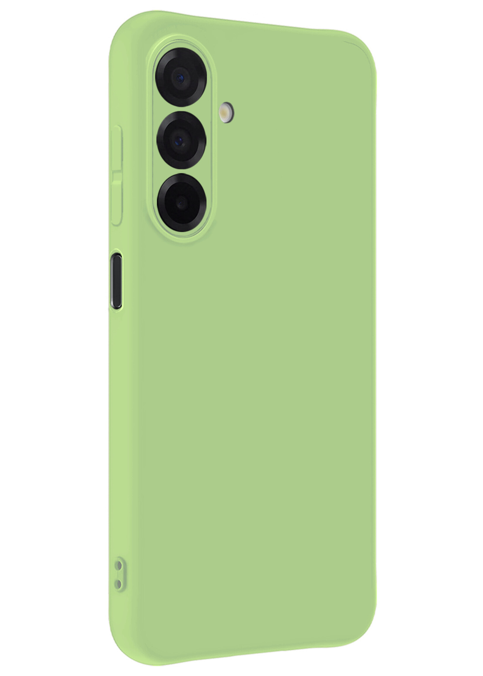 BTH BTH Samsung Galaxy A17 Hoesje Siliconen Met Screenprotector - Groen