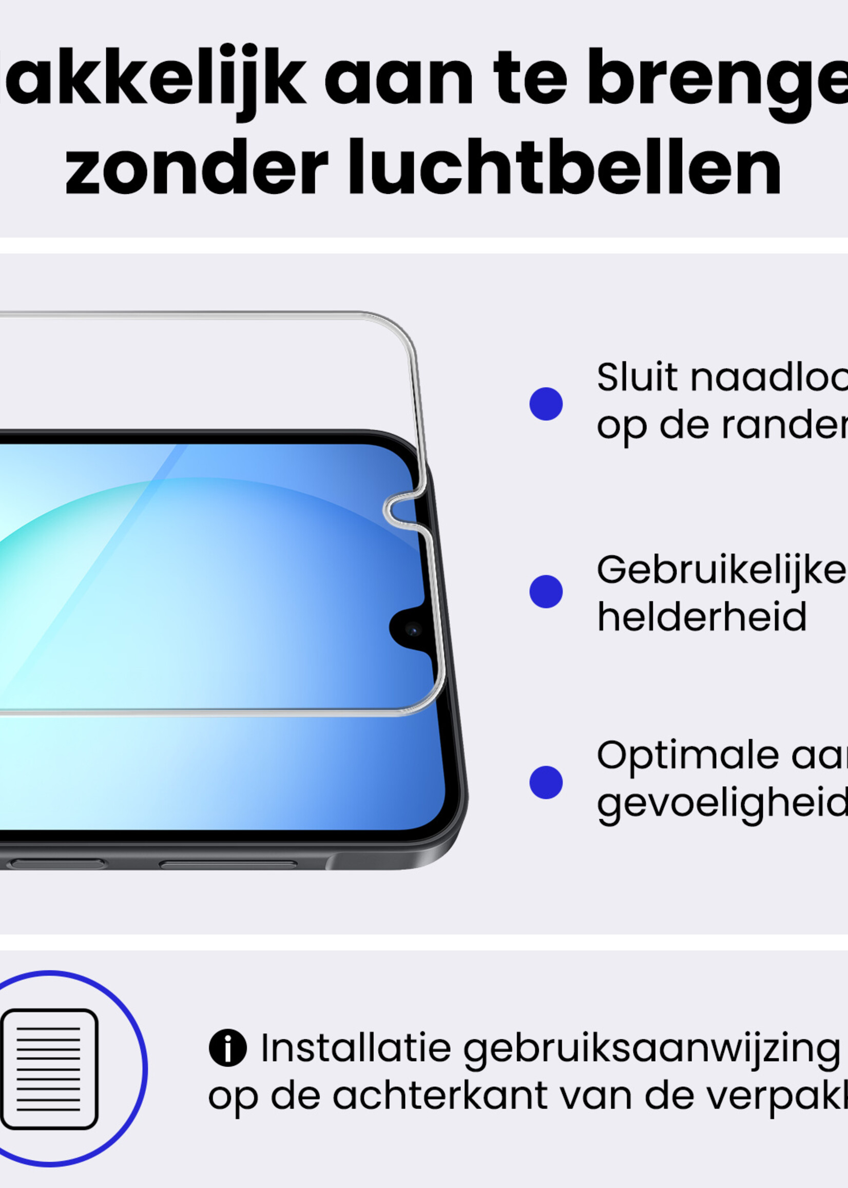 BTH BTH Samsung Galaxy A17 Hoesje Siliconen Met Screenprotector - Transparant