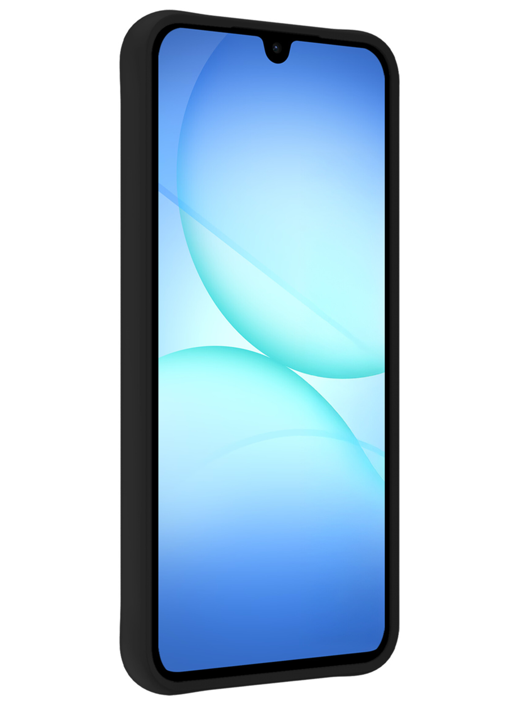 BTH BTH Samsung Galaxy A17 Hoesje Siliconen Met Screenprotector - Zwart