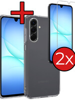 BTH BTH Samsung Galaxy A17 Hoesje Siliconen Met 2x Screenprotector - Transparant