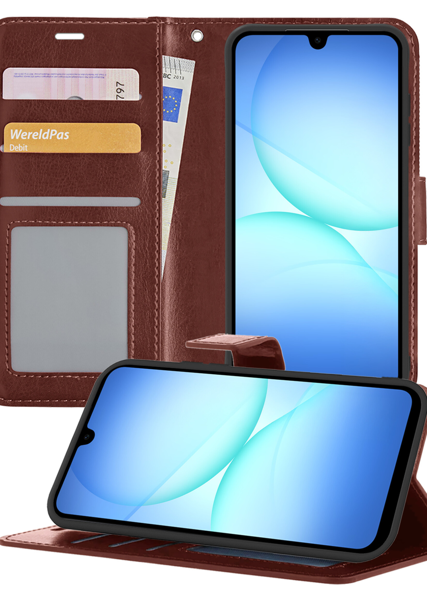 BTH BTH Samsung Galaxy A17 Hoesje Bookcase - Bruin