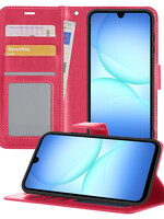 BTH BTH Samsung Galaxy A17 Hoesje Bookcase - Donkerroze