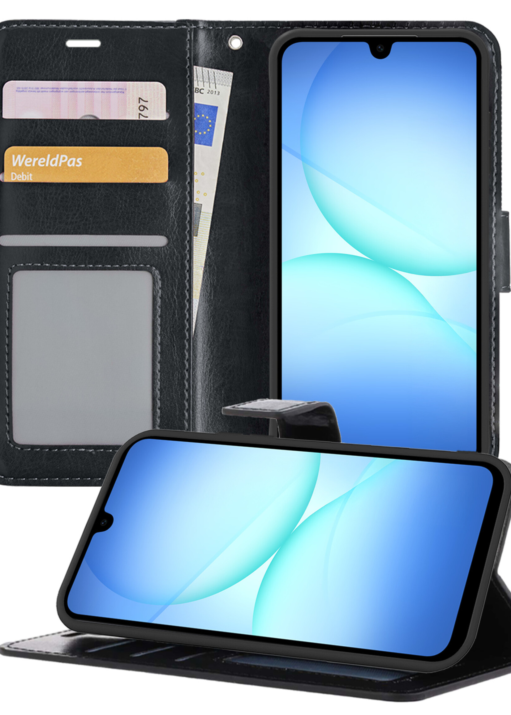 BTH BTH Samsung Galaxy A17 Hoesje Bookcase - Zwart