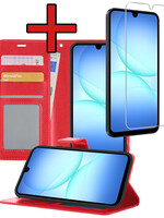 BTH BTH Samsung Galaxy A17 Hoesje Bookcase Met Screenprotector - Rood