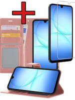 BTH BTH Samsung Galaxy A17 Hoesje Bookcase Met Screenprotector - Rose Goud