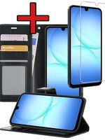 BTH BTH Samsung Galaxy A17 Hoesje Bookcase Met Screenprotector - Zwart