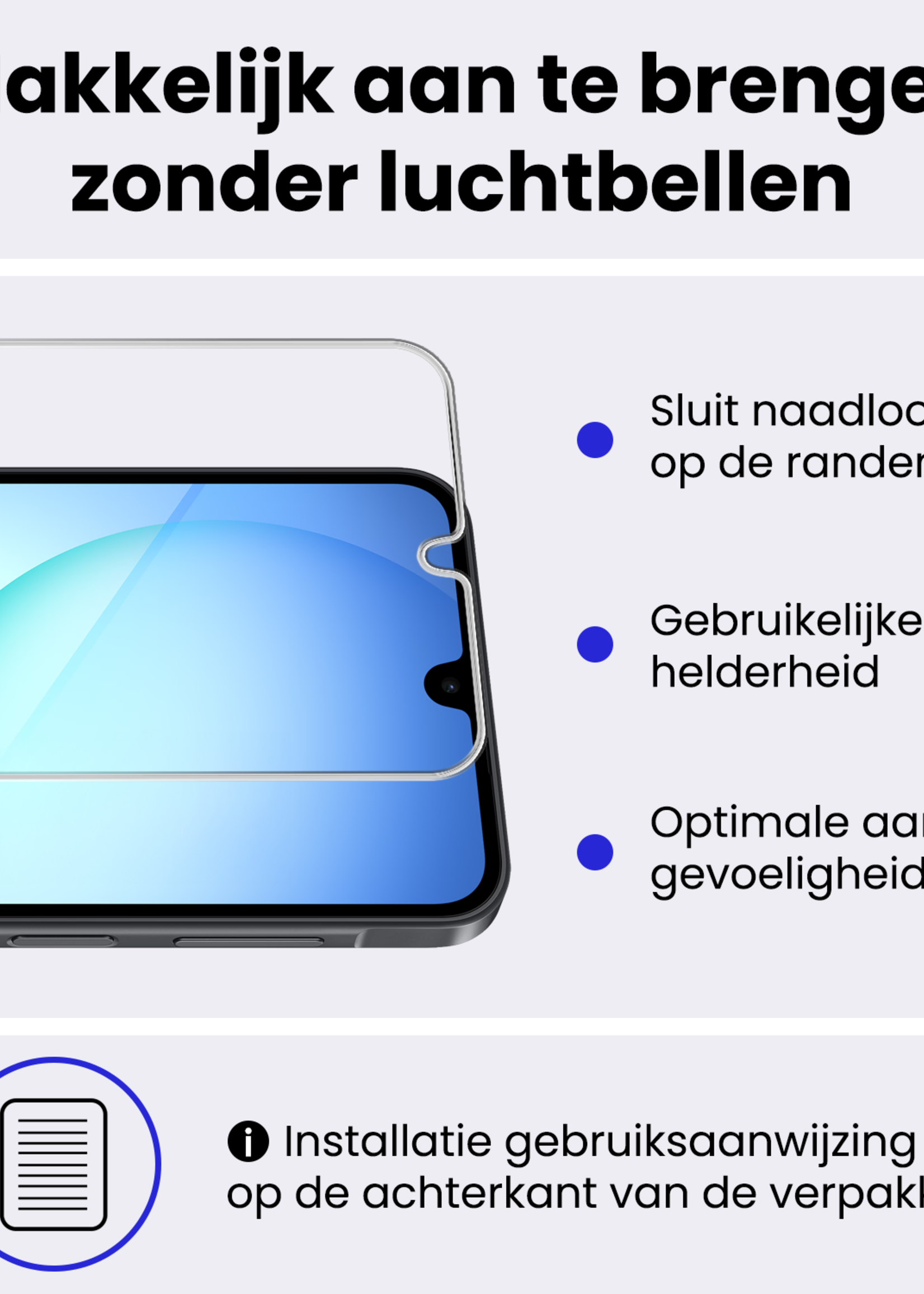 BTH BTH Samsung Galaxy A17 Hoesje Bookcase Met Screenprotector - Turquoise