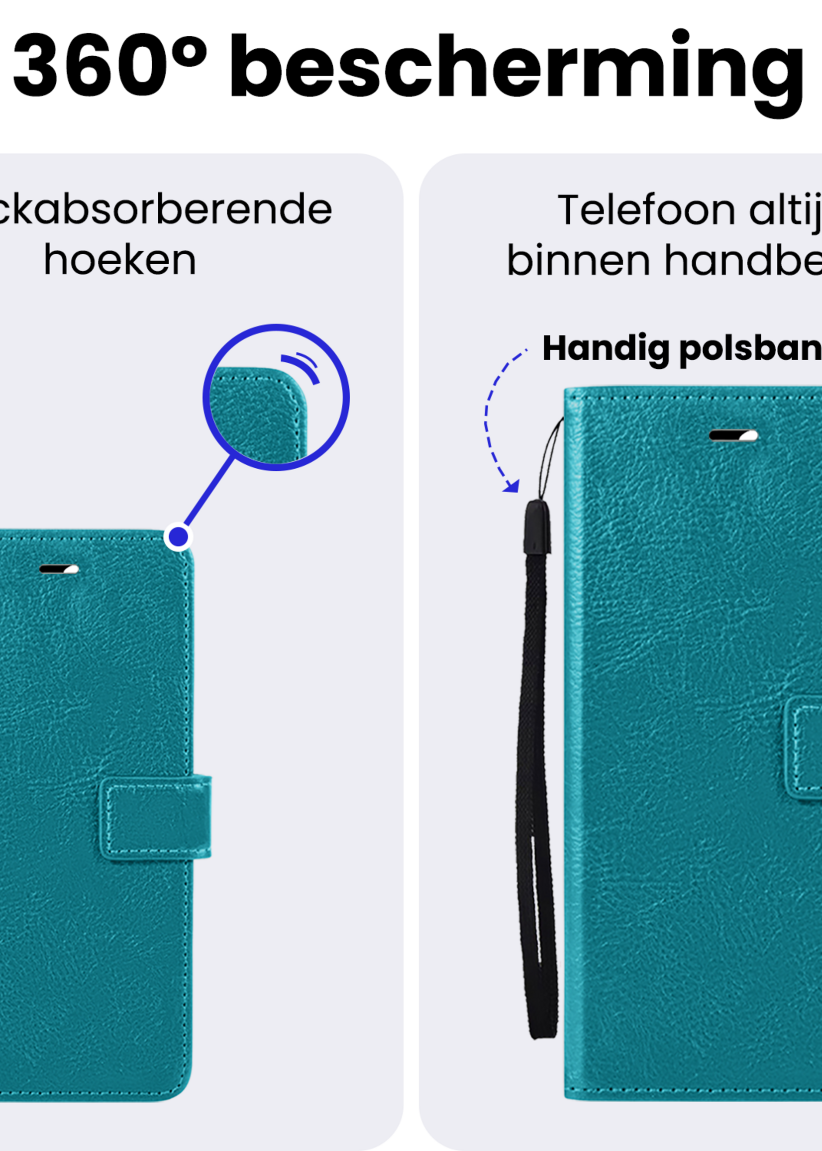 BTH BTH Samsung Galaxy A17 Hoesje Bookcase - Turquoise
