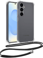 BTH BTH Samsung Galaxy S25 FE Hoesje Transparant Shockproof Met Zwart Koord