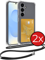 BTH BTH Samsung Galaxy S25 FE Hoesje Pashouder met Koord - 2 PACK