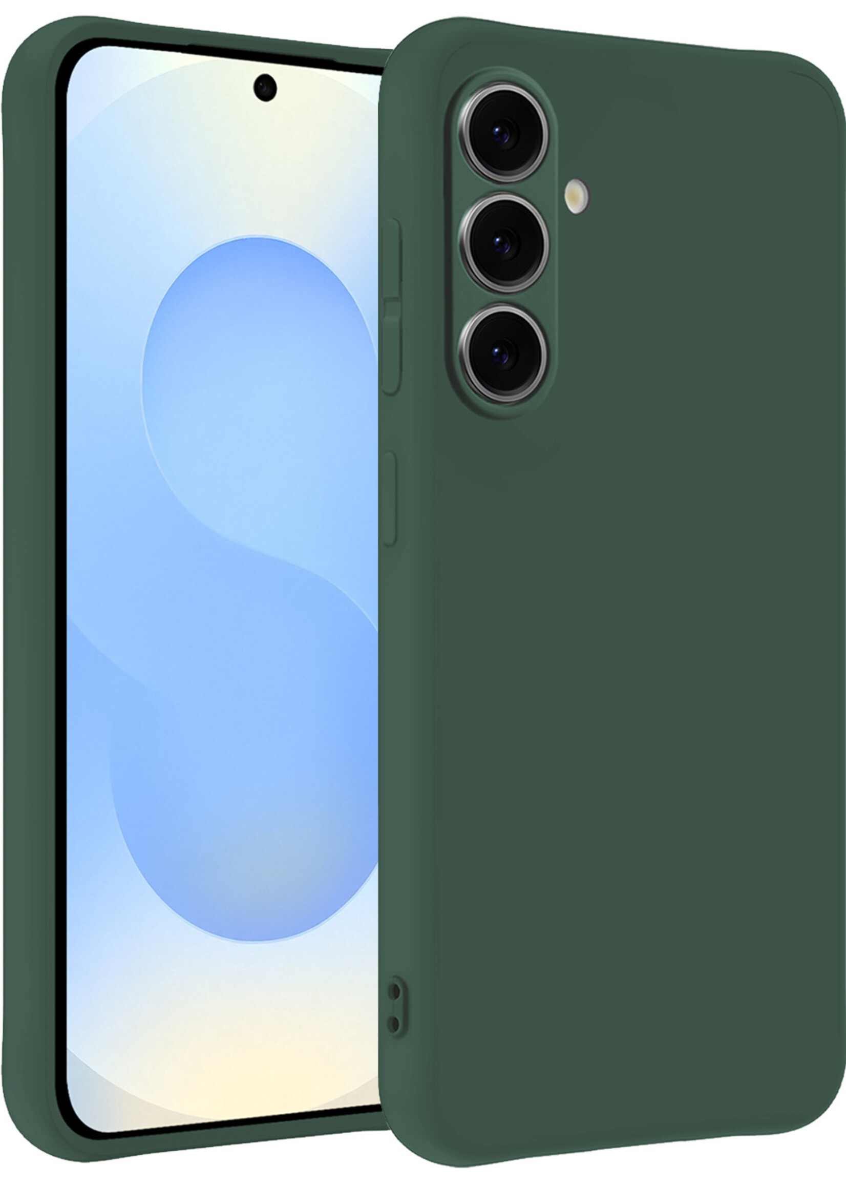 BTH BTH Samsung Galaxy S25 FE Hoesje Siliconen - Donkergroen