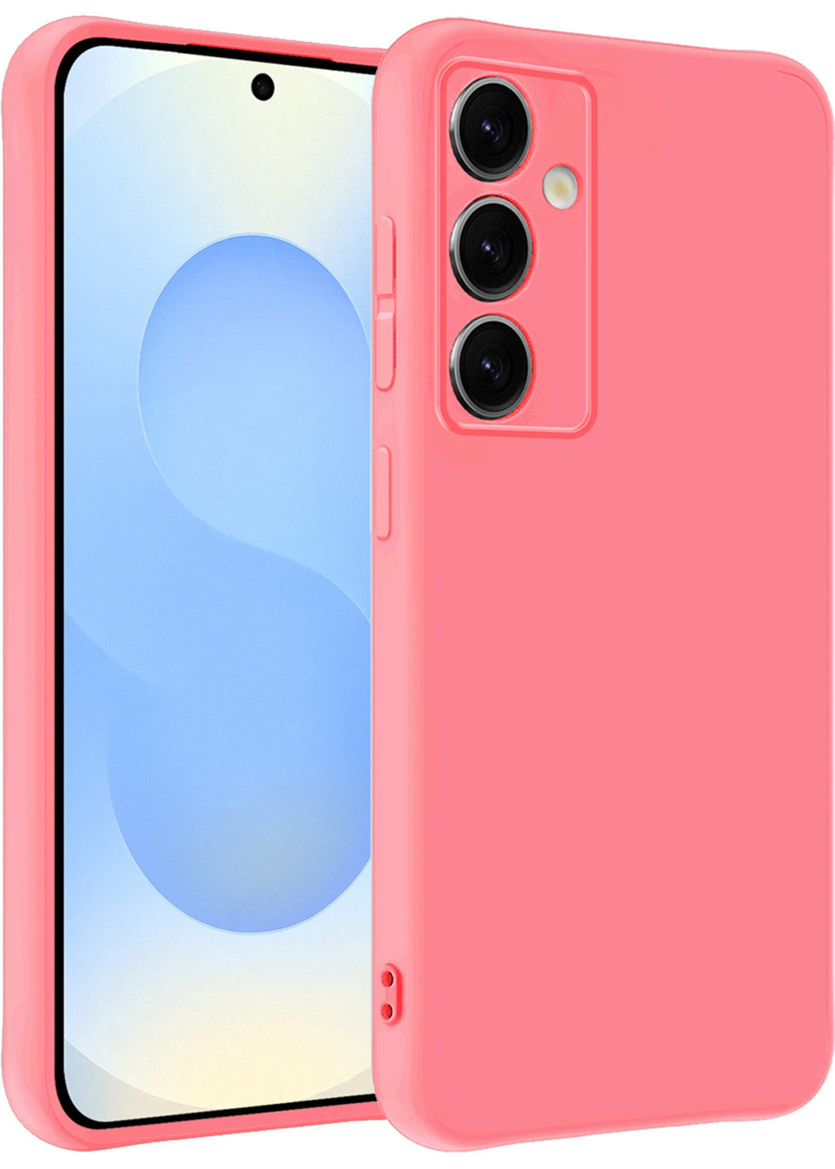 BTH BTH Samsung Galaxy S25 FE Hoesje Siliconen - Lichtroze