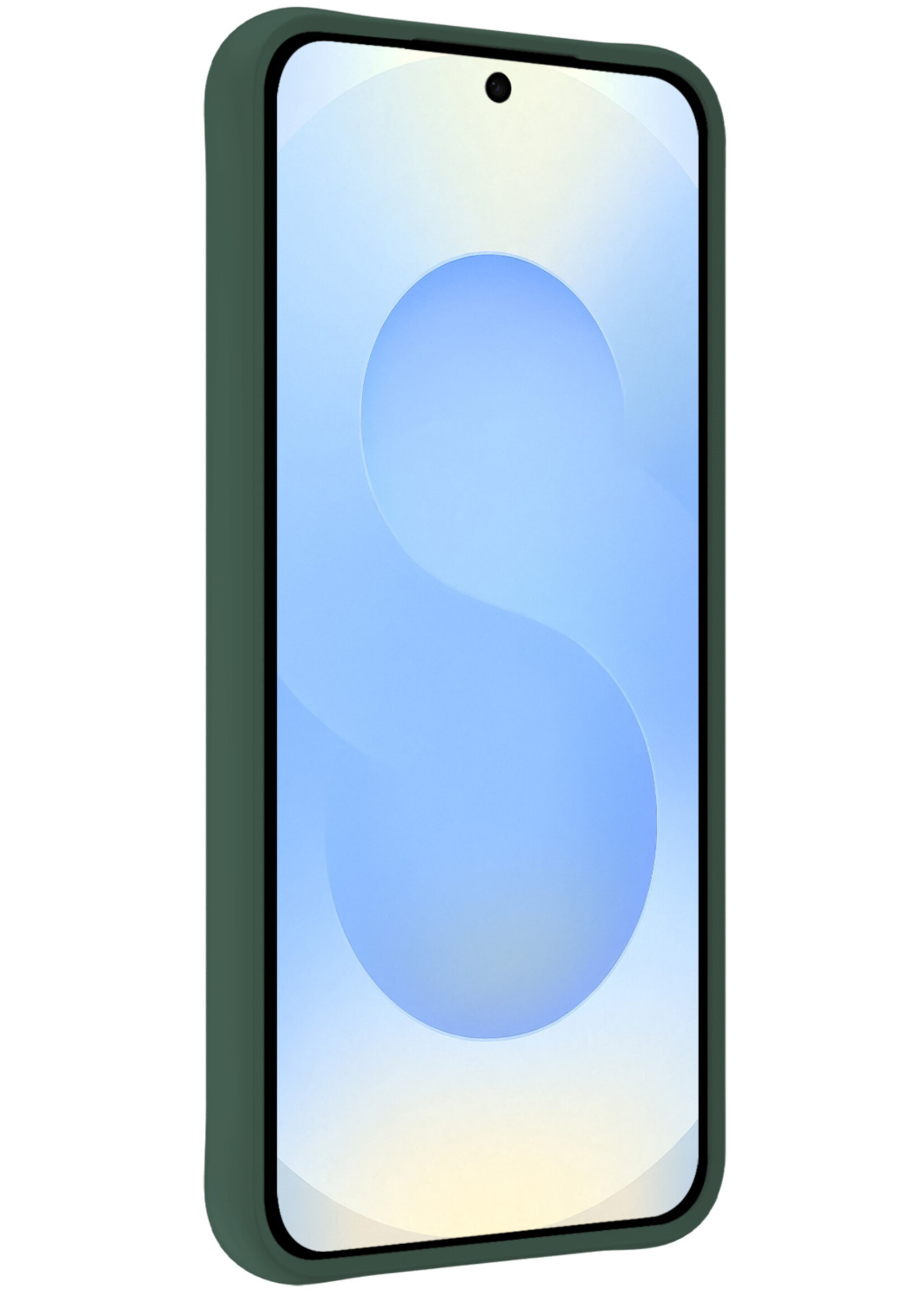 BTH BTH Samsung Galaxy S25 FE Hoesje Siliconen - Donkergroen - 2 PACK